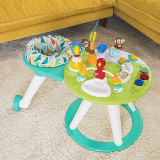 Bright Starts Around We Go 2in1 Walk-Around Activity Center & Table – Tropic Cool - Gambar 2