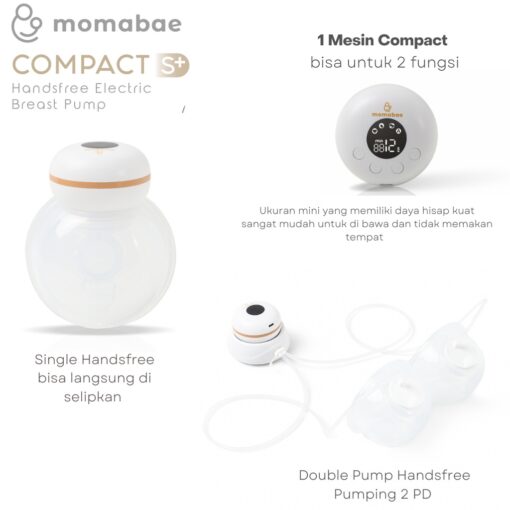 Momabae Compact S+ 2in1 Handsfree Breastpump - Gambar 3