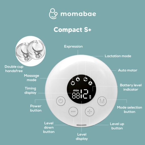 Momabae Compact S+ 2in1 Handsfree Breastpump - Gambar 2