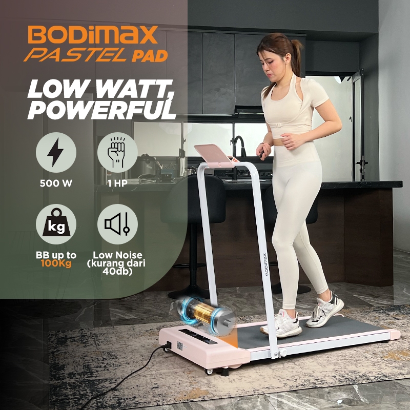 Bodimax Running Pad Treadmill Pastel - Pink - Gambar 2