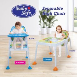 Baby Safe Separable High Chair Kursi Makan Bayi - Blue